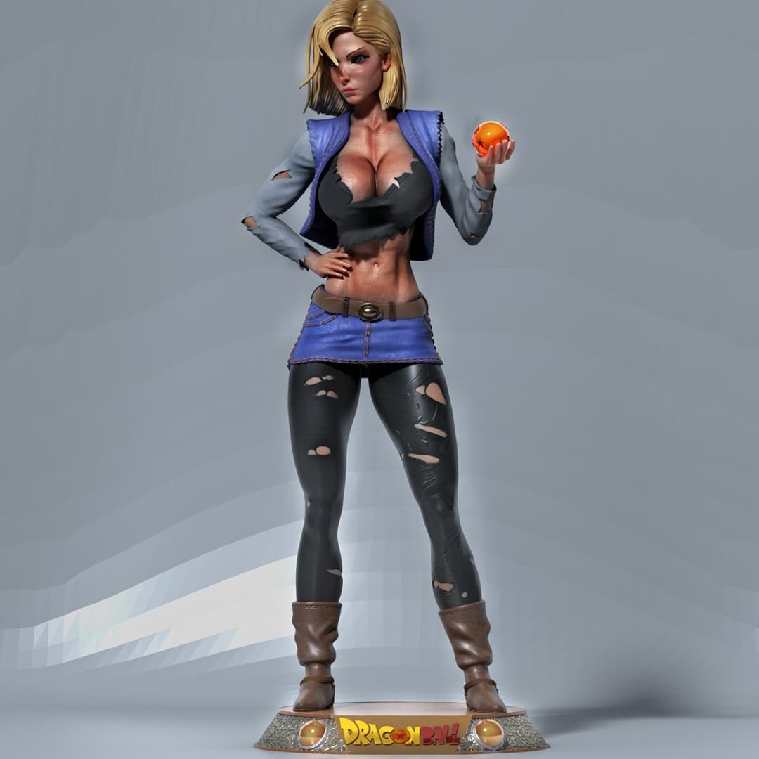 P站图纸印象馆 CA3D 龙珠 人造人18号 CA3D 龙珠 人造人18号