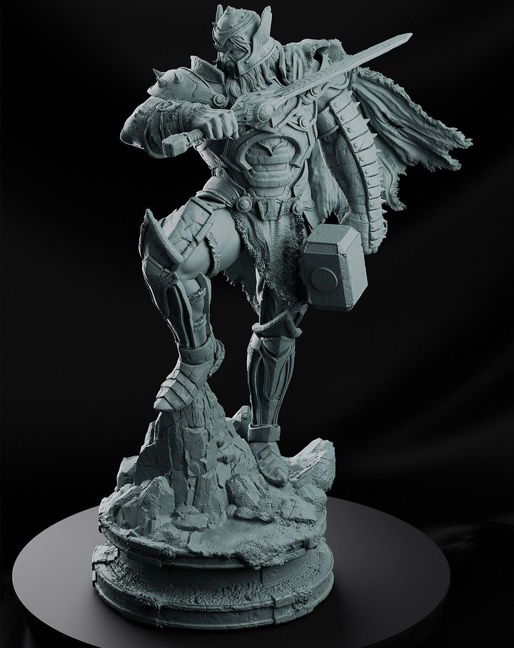 P站图纸印象馆 CA3D 漫威 雷神王 托尔 CA3D 漫威 雷神王 托尔