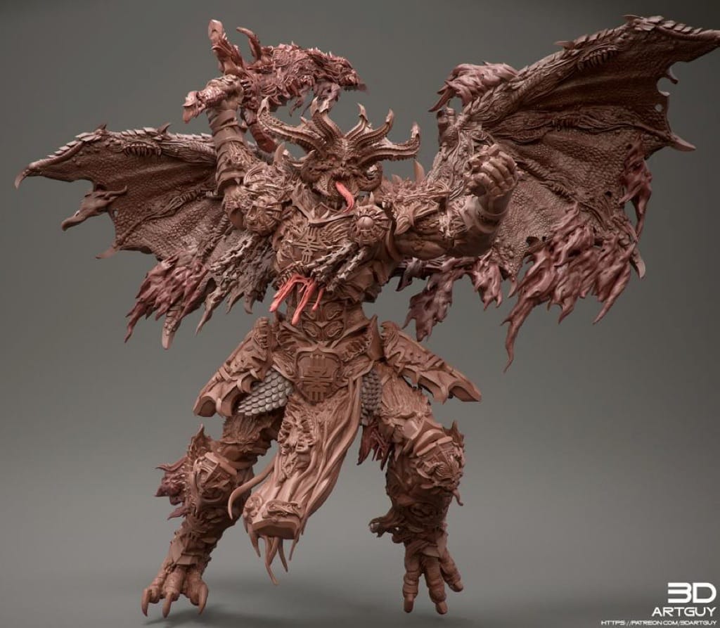 P站图纸印象馆 3DArtGuy Rage God Attack Pose 3DArtGuy Rage God Attack Pose