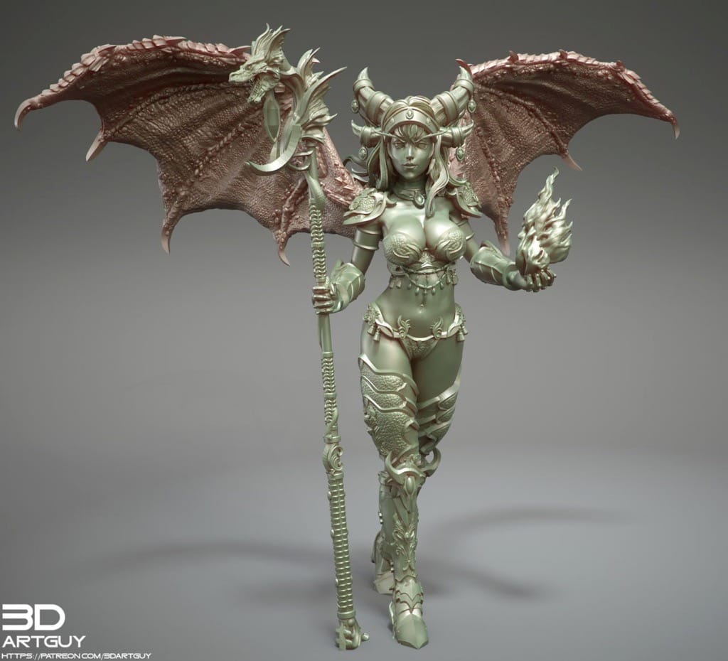 P站图纸印象馆 3DArtGuy 神龙女王 3DArtGuy 神龙女王