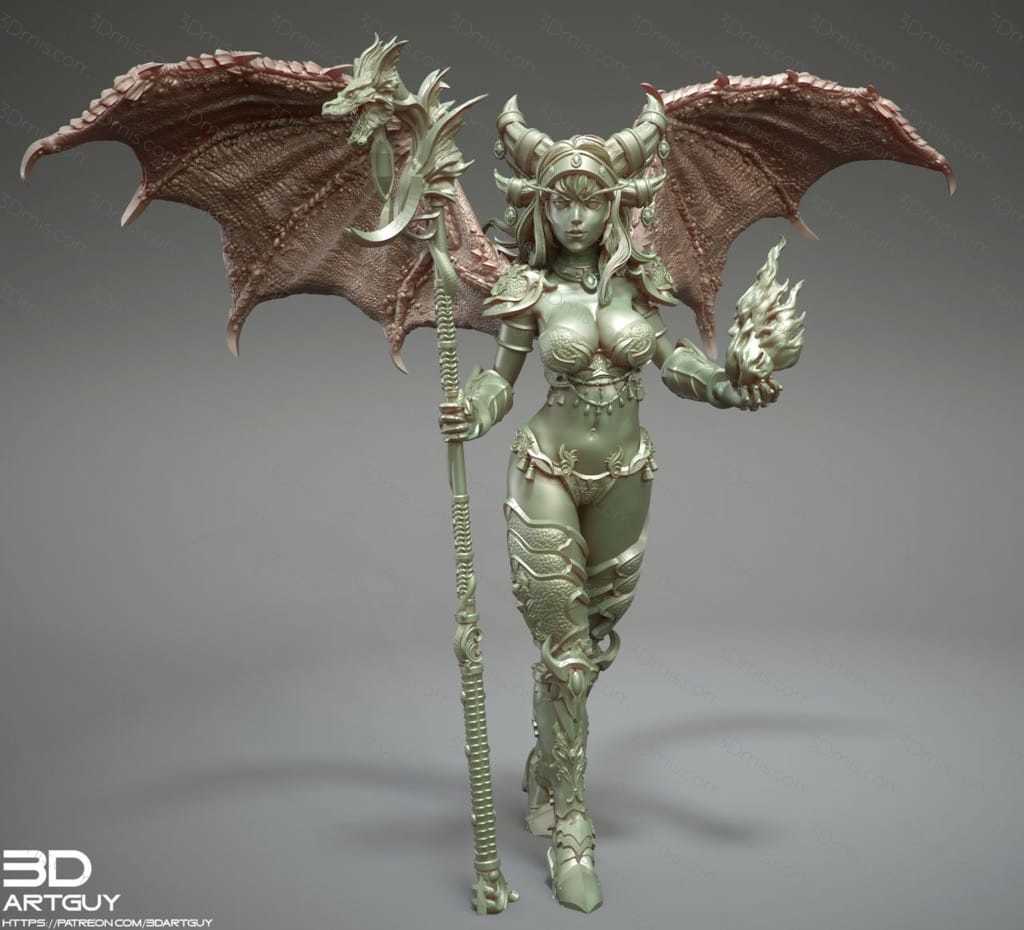 P站图纸印象馆 3DArtGuy 神龙女王 3DArtGuy 神龙女王