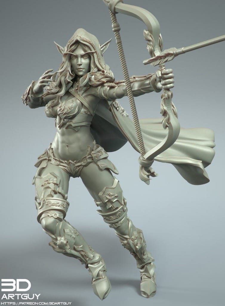 P站图纸印象馆 3DArtGuy 精灵射手 3DArtGuy 精灵射手