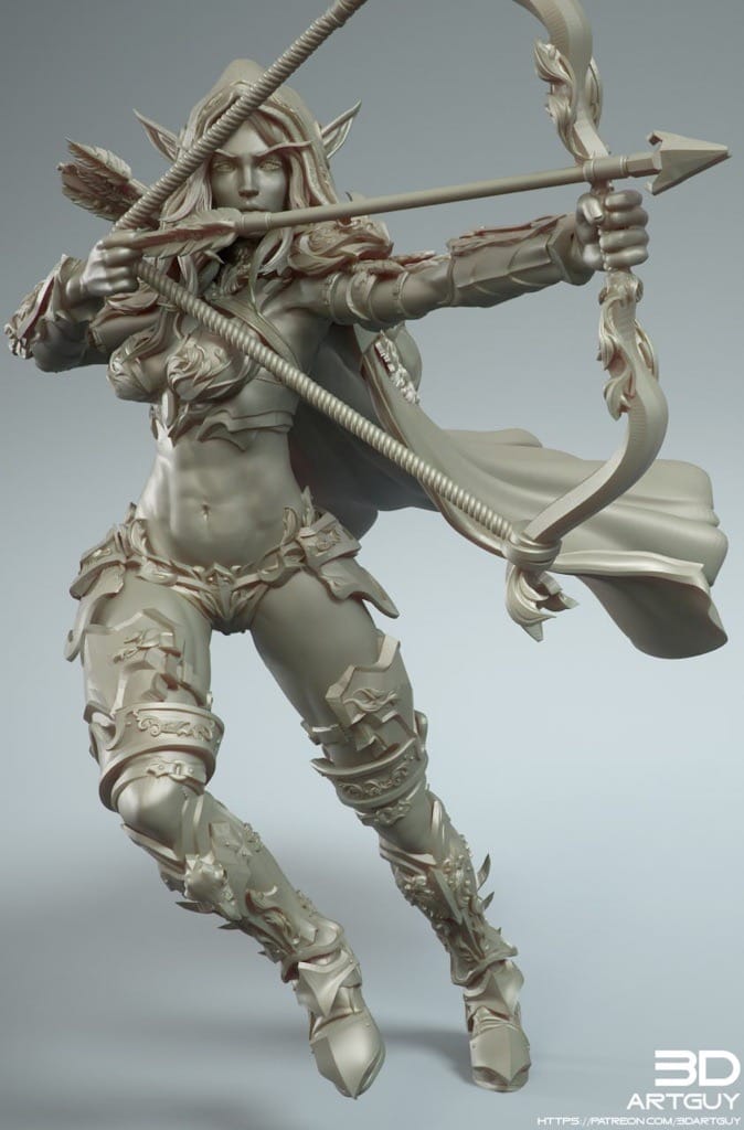 P站图纸印象馆 3DArtGuy 精灵射手 3DArtGuy 精灵射手
