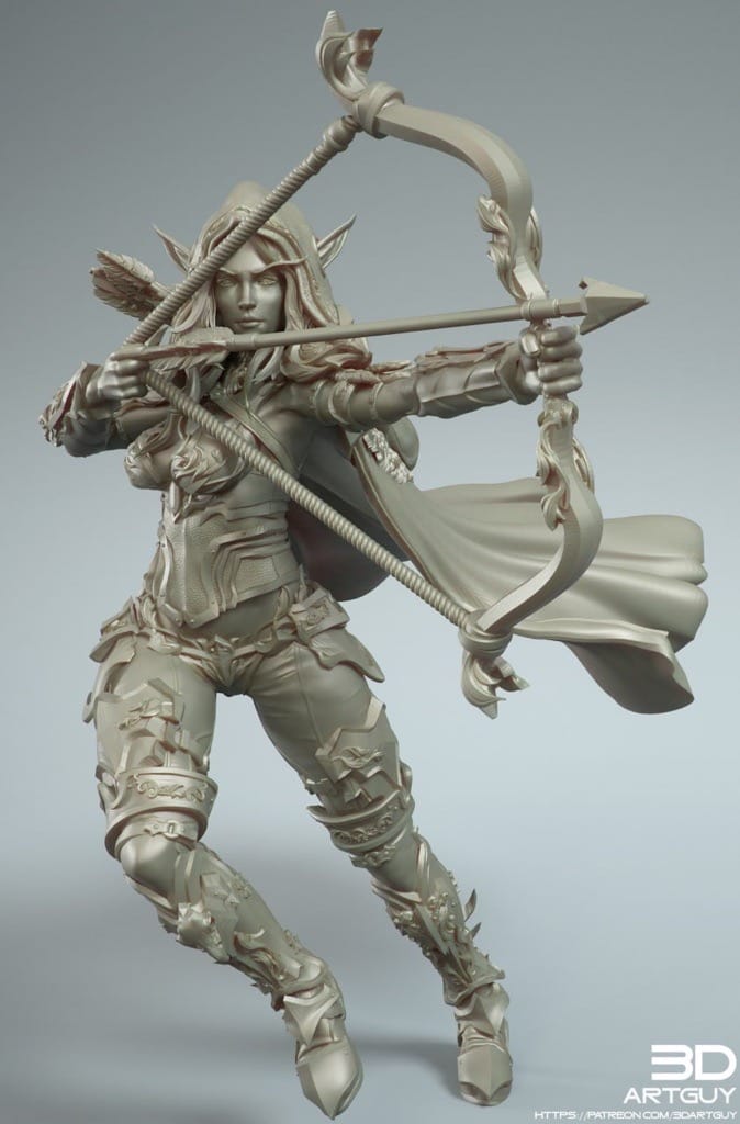 P站图纸印象馆 3DArtGuy 精灵射手 3DArtGuy 精灵射手