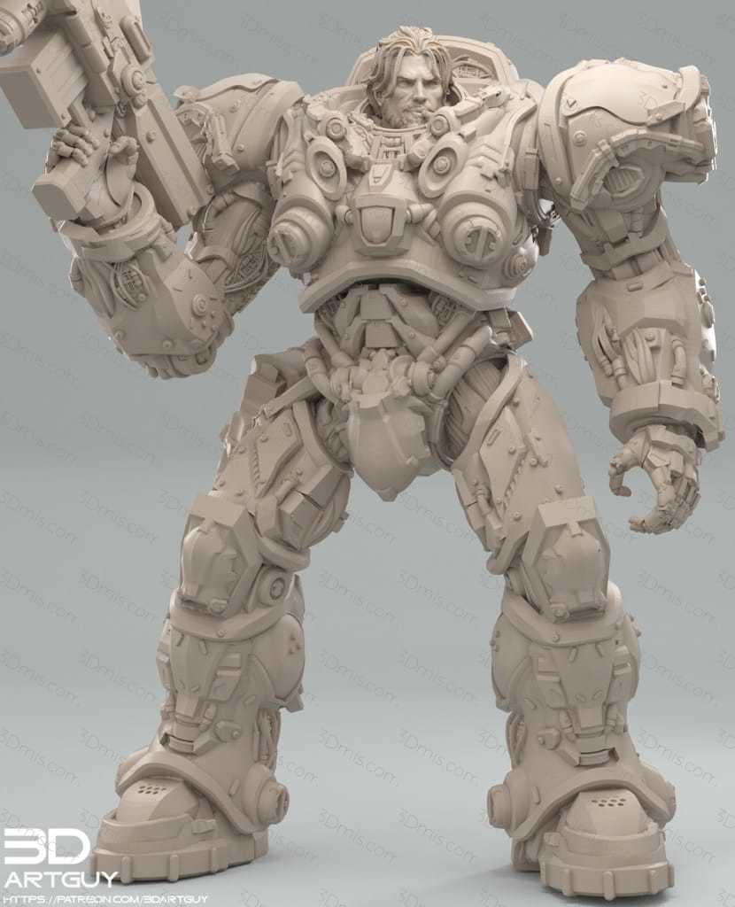 P站图纸印象馆 3DArtGuy 星际争霸 机枪兵 3DArtGuy 星际争霸 机枪兵