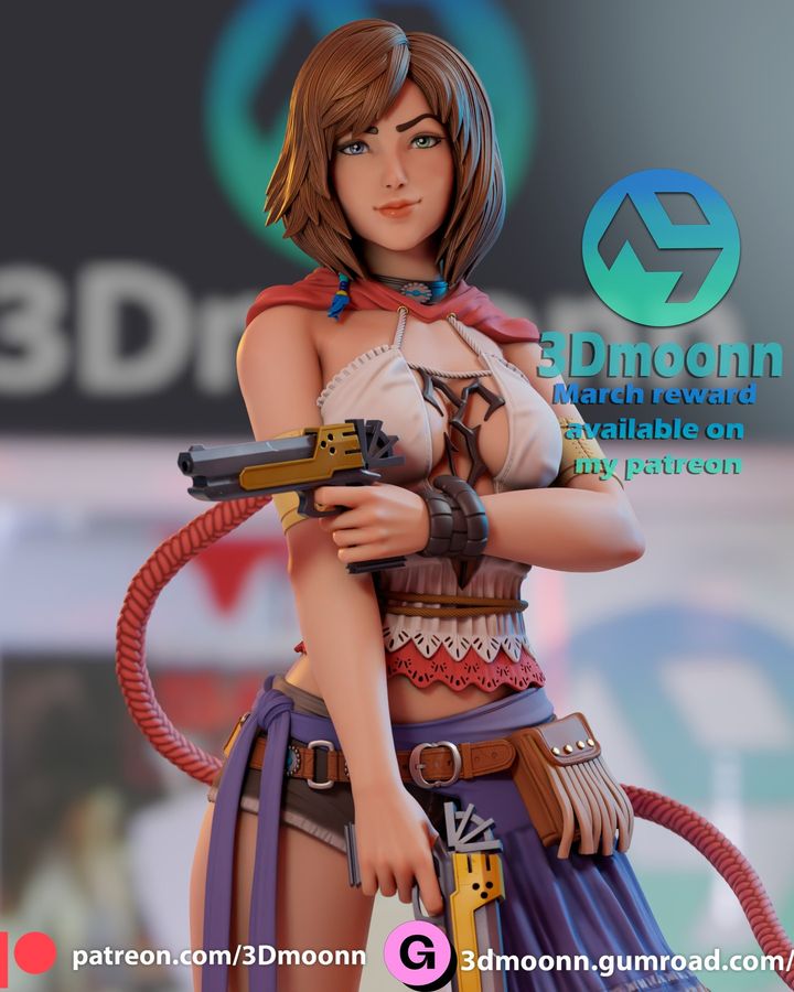 P站图纸印象馆 3Dmoonn 最终幻想 尤娜 3Dmoonn 最终幻想 尤娜