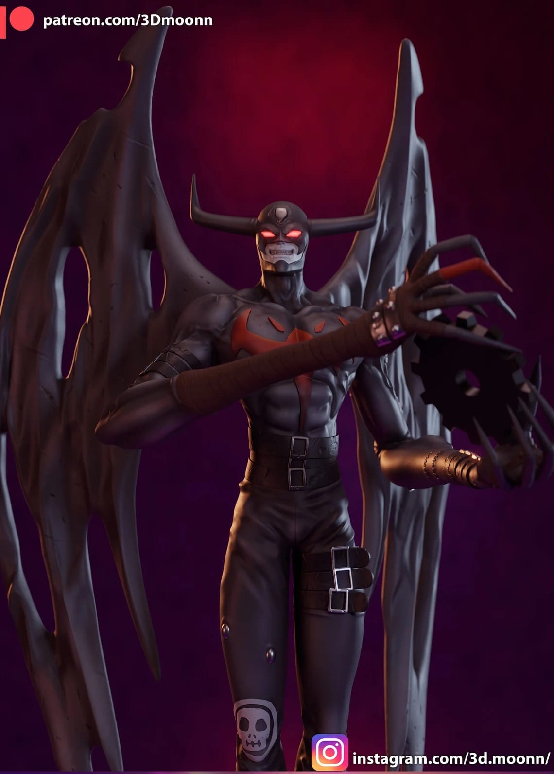 P站图纸印象馆 3Dmoonn 数码宝贝 恶魔兽 3Dmoonn 数码宝贝 恶魔兽