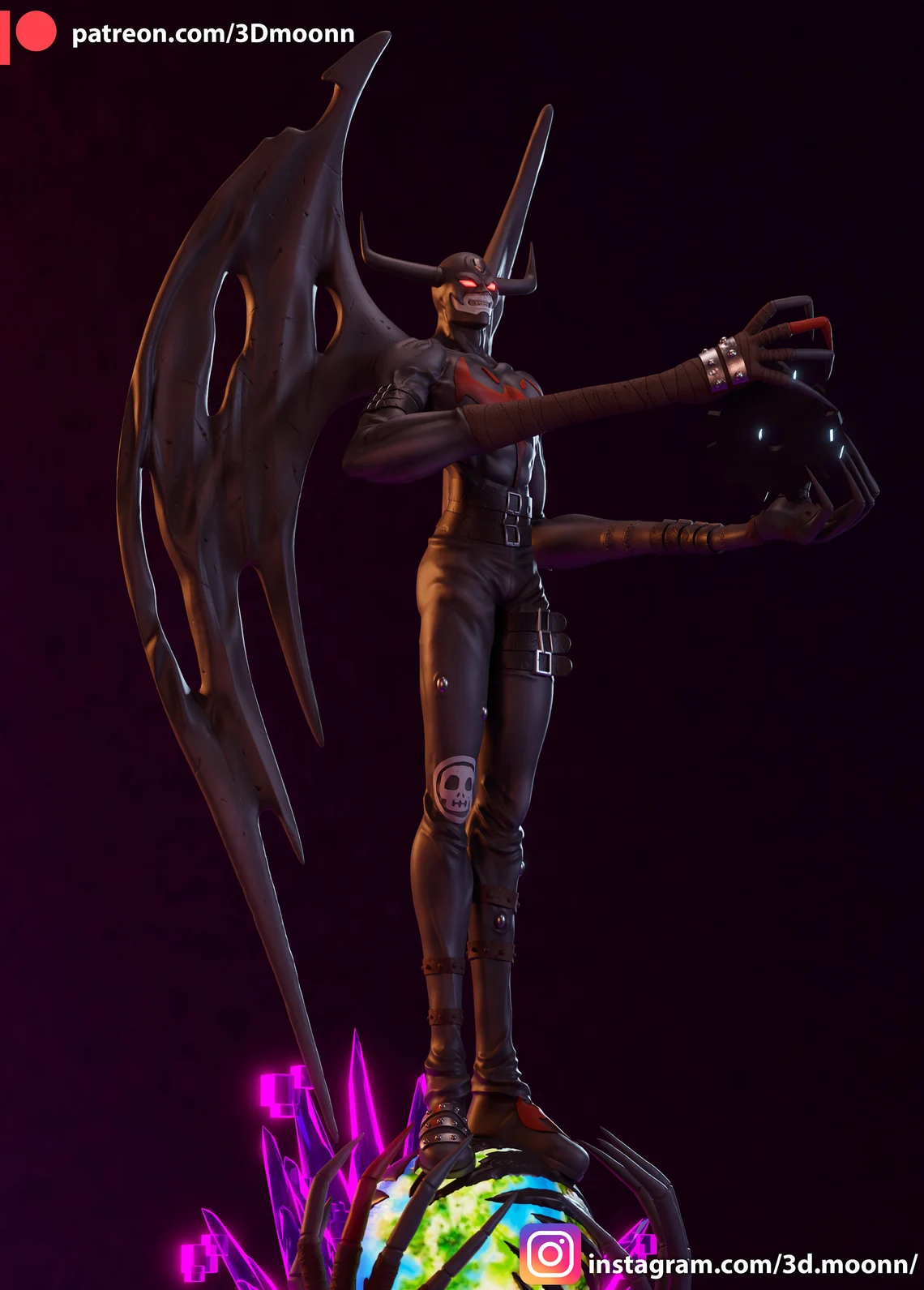 P站图纸印象馆 3Dmoonn 数码宝贝 恶魔兽 3Dmoonn 数码宝贝 恶魔兽