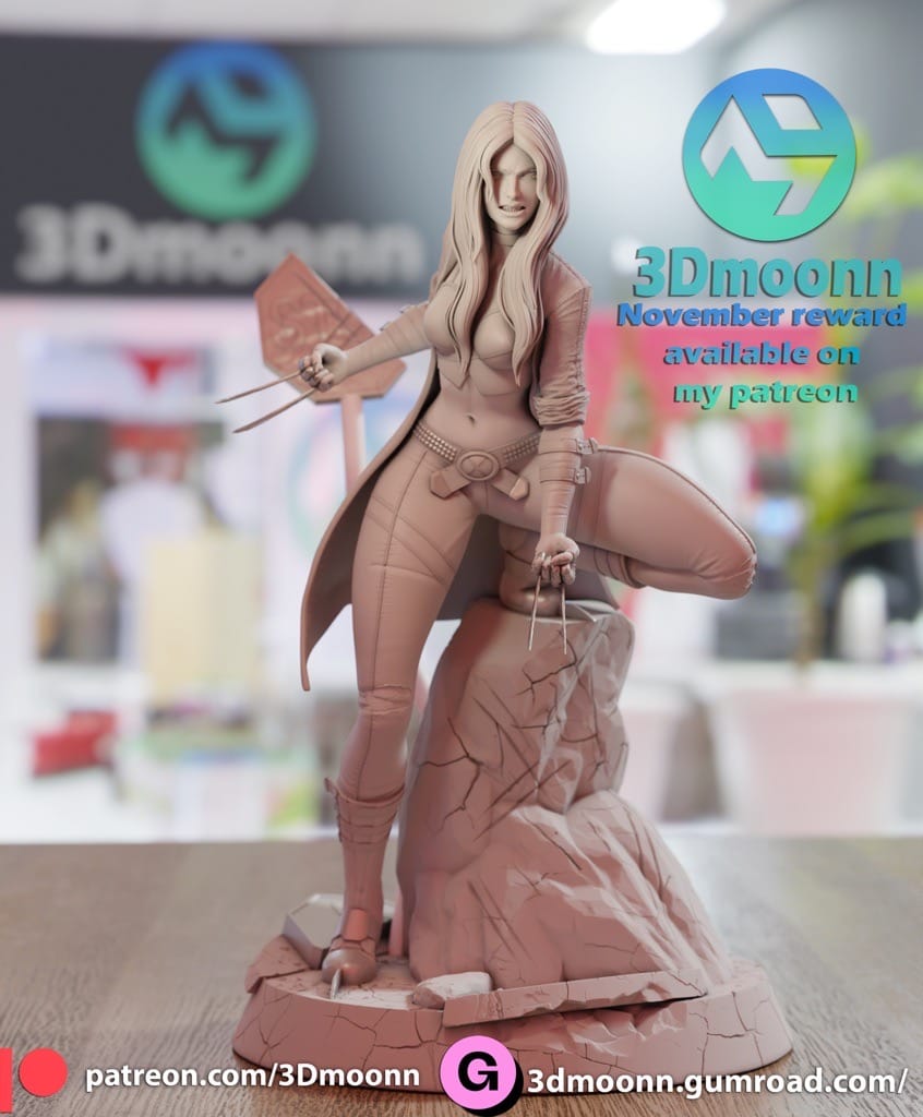 P站图纸印象馆 3Dmoonn 漫威 金刚狼 克隆人X23 3Dmoonn 漫威 金刚狼 克隆人X23
