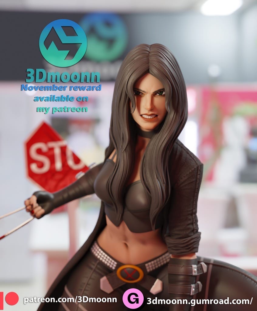 P站图纸印象馆 3Dmoonn 漫威 金刚狼 克隆人X23 3Dmoonn 漫威 金刚狼 克隆人X23