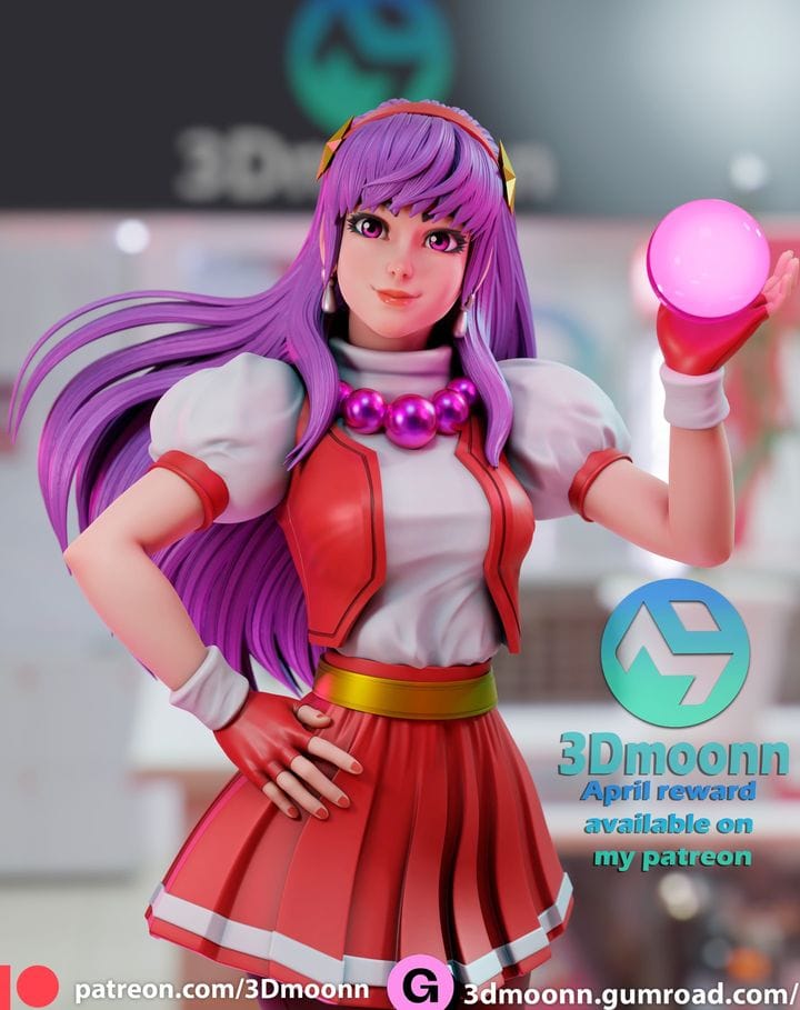 P站图纸印象馆 3Dmoonn KOF 拳皇 麻宫雅典娜 3Dmoonn KOF 拳皇 麻宫雅典娜