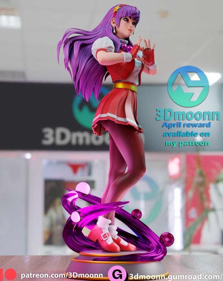 P站图纸印象馆 3Dmoonn KOF 拳皇 麻宫雅典娜 3Dmoonn KOF 拳皇 麻宫雅典娜