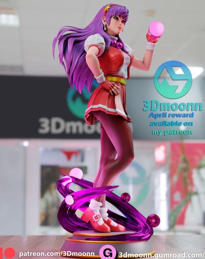 P站图纸印象馆 3Dmoonn KOF 拳皇 麻宫雅典娜 3Dmoonn KOF 拳皇 麻宫雅典娜