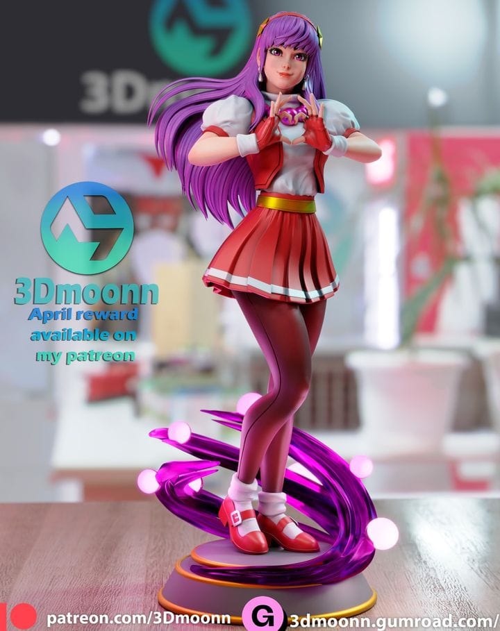 P站图纸印象馆 3Dmoonn KOF 拳皇 麻宫雅典娜 3Dmoonn KOF 拳皇 麻宫雅典娜