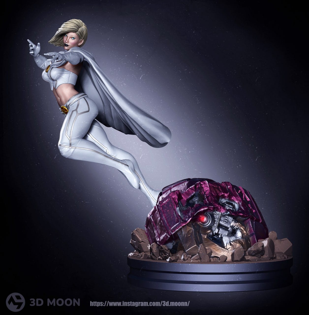 P站图纸印象馆 3Dmoonn 漫威 X战警 白皇后 3Dmoonn 漫威 X战警 白皇后