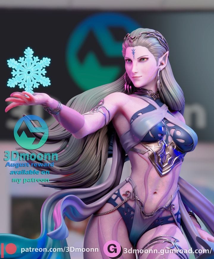 P站图纸印象馆 3Dmoonn 最终幻想 希瓦 3Dmoonn 最终幻想 希瓦