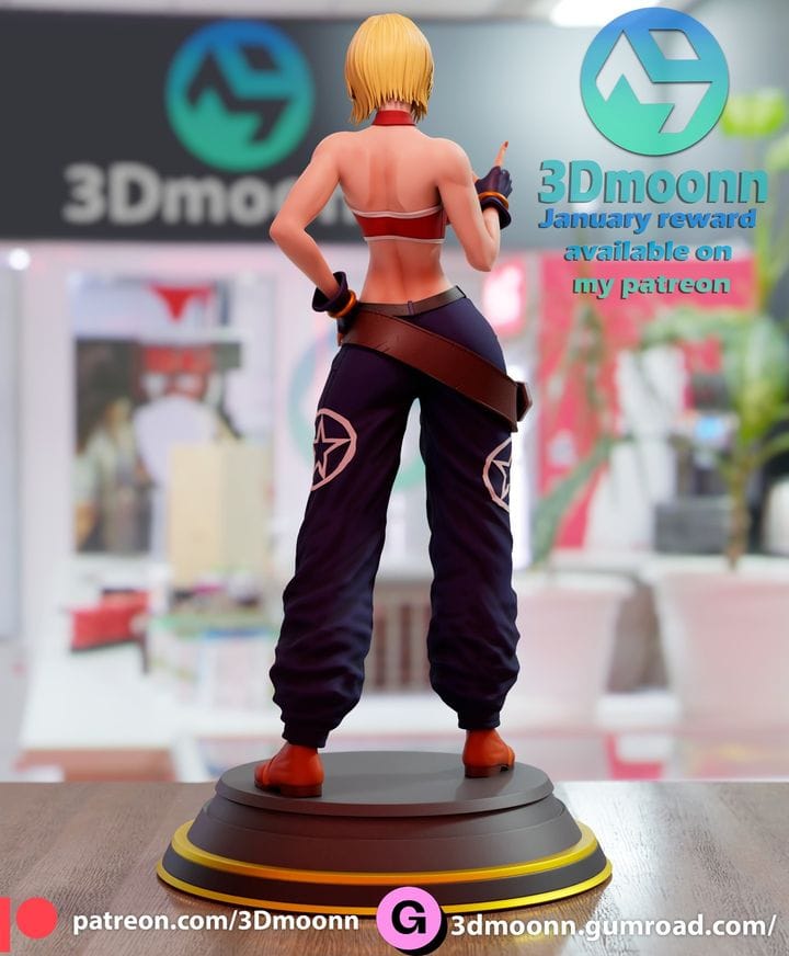 P站图纸印象馆 3Dmoonn KOF 拳皇 布鲁·玛丽 3Dmoonn KOF 拳皇 布鲁·玛丽