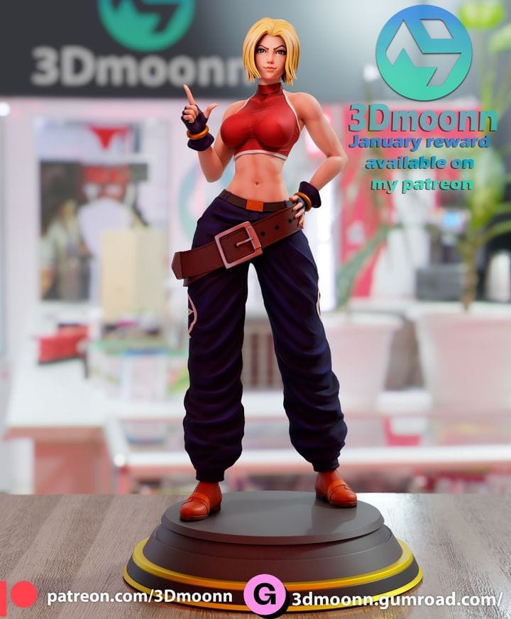 P站图纸印象馆 3Dmoonn KOF 拳皇 布鲁·玛丽 3Dmoonn KOF 拳皇 布鲁·玛丽