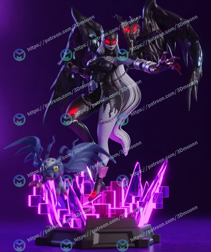 P站图纸印象馆 3Dmoonn 数码宝贝 女恶魔兽 3Dmoonn 数码宝贝 女恶魔兽