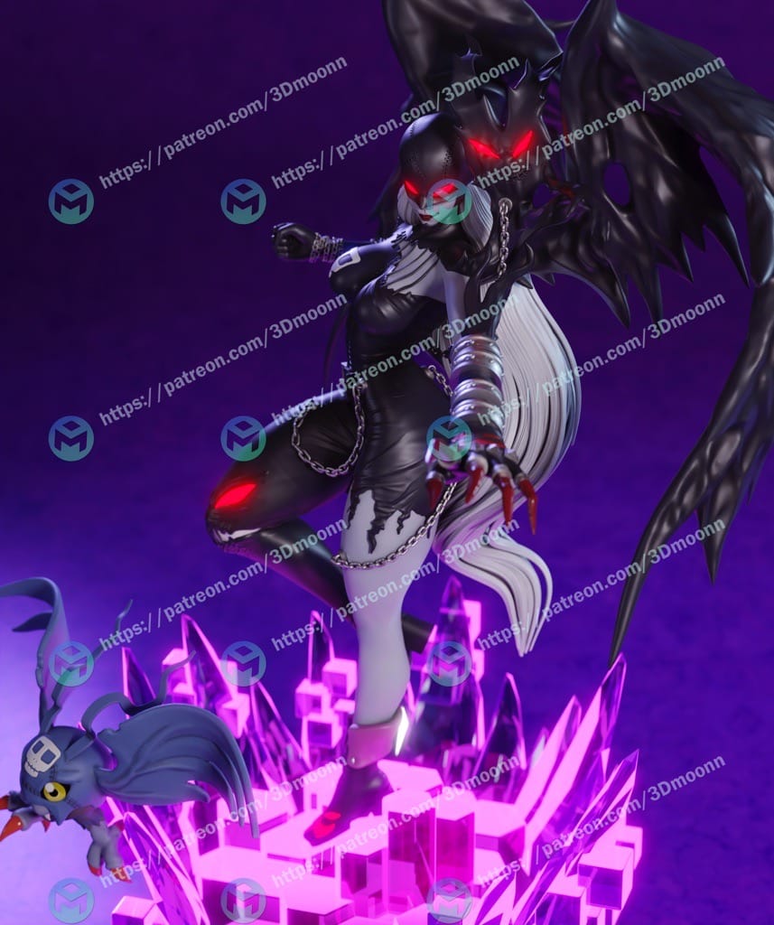 P站图纸印象馆 3Dmoonn 数码宝贝 女恶魔兽 3Dmoonn 数码宝贝 女恶魔兽