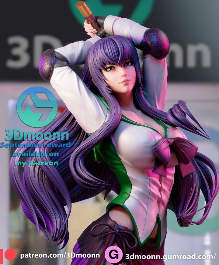 P站图纸印象馆 3Dmoonn 学园默示录 毒岛冴子 3Dmoonn 学园默示录 毒岛冴子