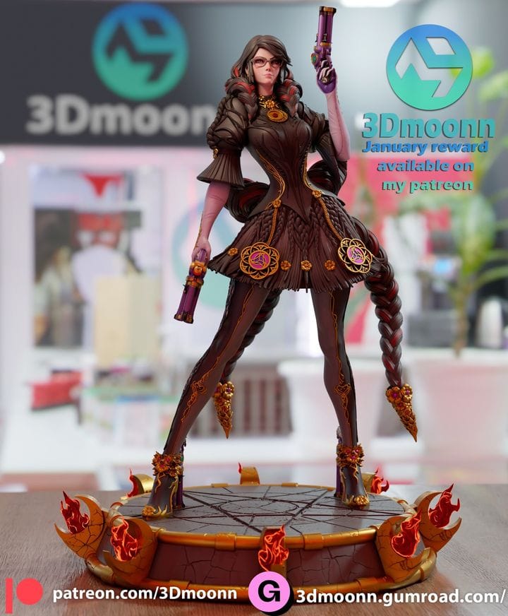 P站图纸印象馆 3Dmoonn 猎天使魔女 贝优妮塔 3Dmoonn 猎天使魔女 贝优妮塔