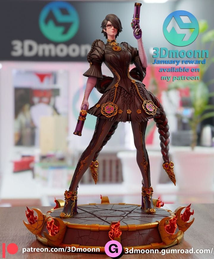 P站图纸印象馆 3Dmoonn 猎天使魔女 贝优妮塔 3Dmoonn 猎天使魔女 贝优妮塔