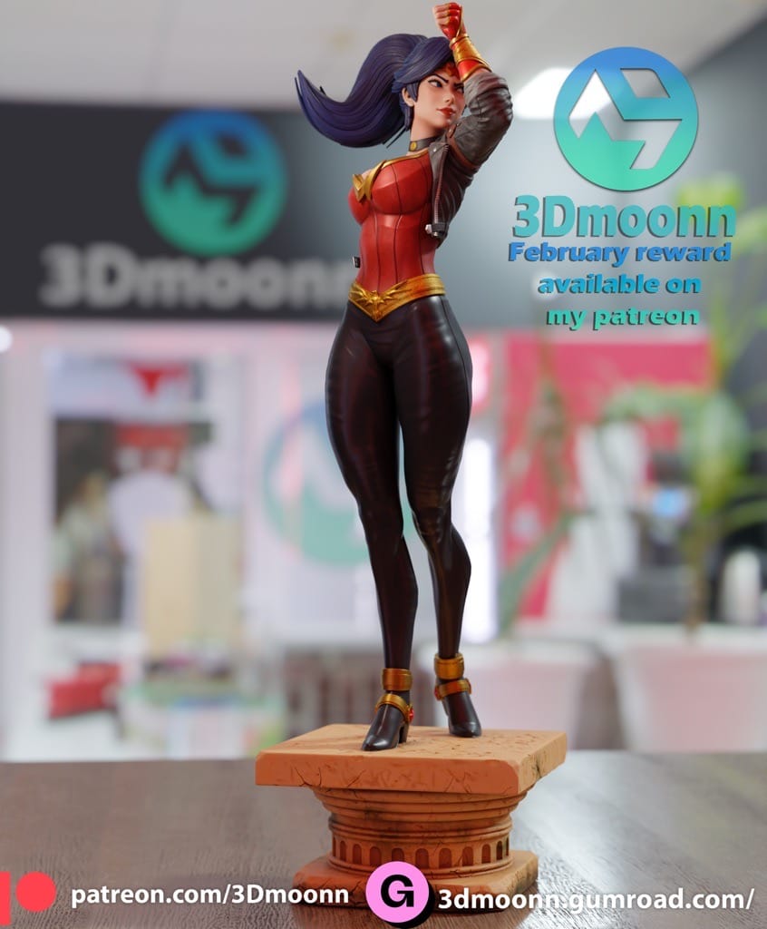 P站图纸印象馆 3Dmoonn 漫威 神奇女侠 3Dmoonn 漫威 神奇女侠