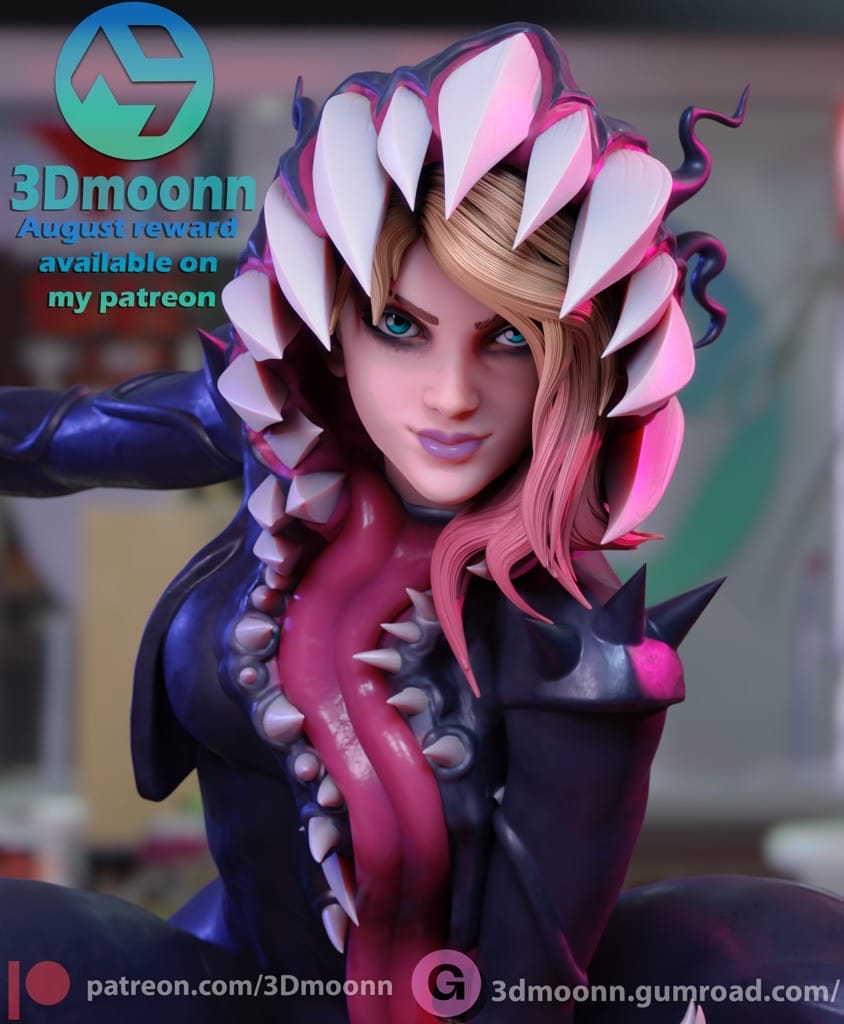 P站图纸印象馆 3Dmoonn 漫威 蜘蛛格温 3Dmoonn 漫威 蜘蛛格温