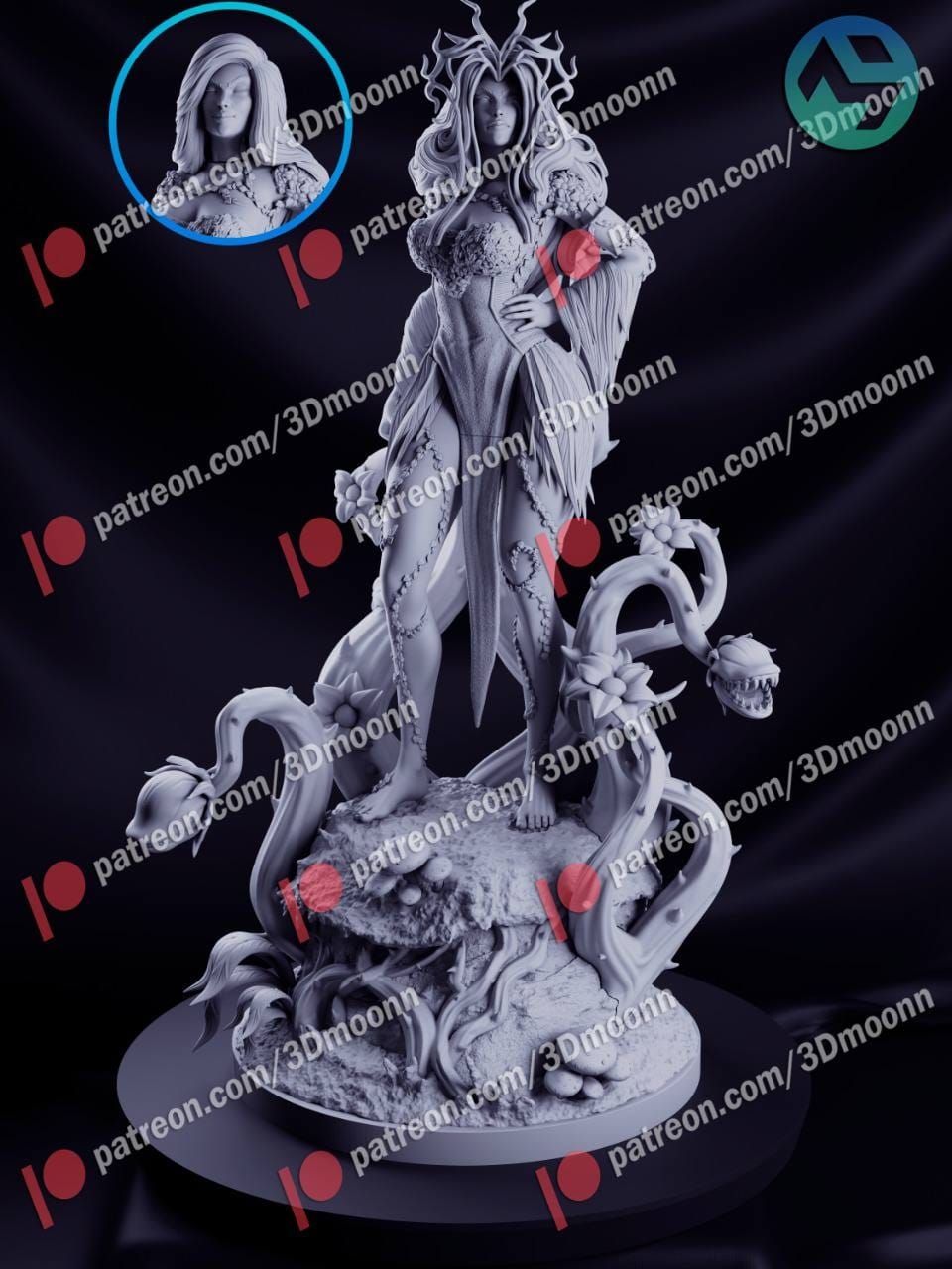 P站图纸印象馆 3Dmoonn DC漫画 毒藤女 3Dmoonn DC漫画 毒藤女