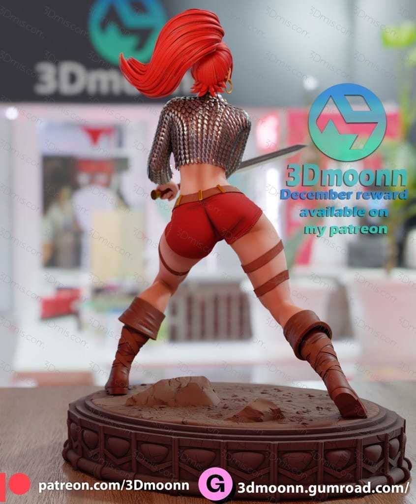 3Dmoonn 女王神剑 红色索尼娅