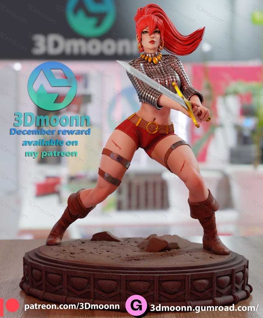 3Dmoonn 女王神剑 红色索尼娅