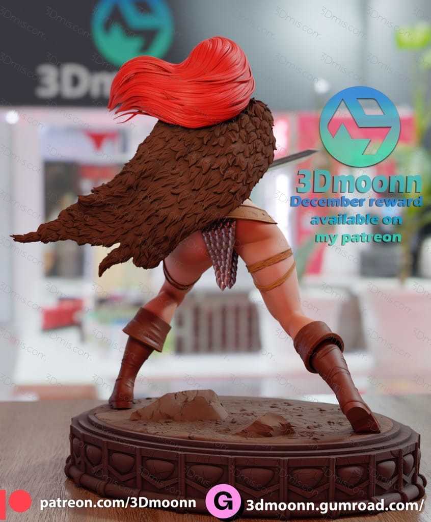 3Dmoonn 女王神剑 红色索尼娅