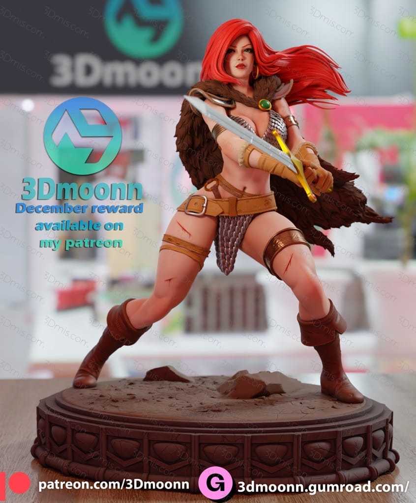 3Dmoonn 女王神剑 红色索尼娅