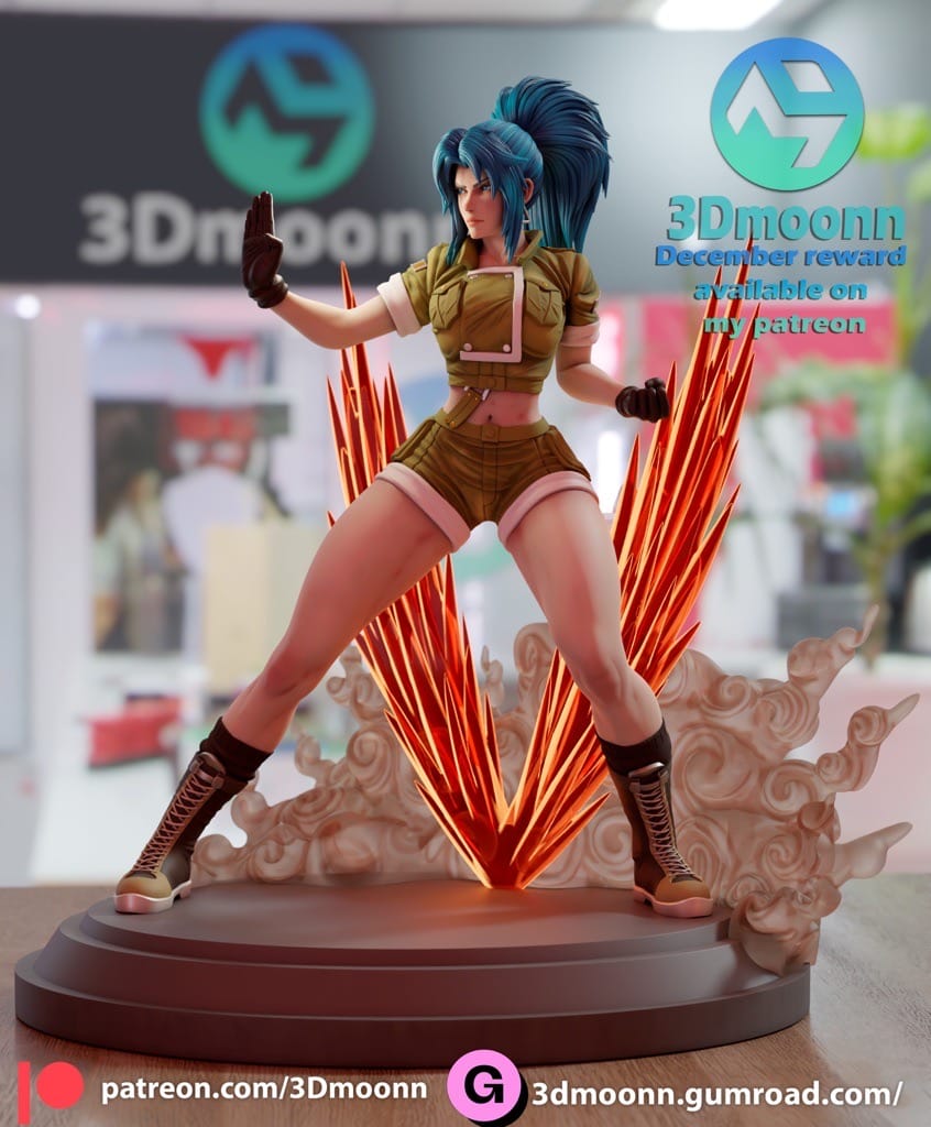 P站图纸印象馆 3Dmoonn KOF 拳皇 莉安娜·哈迪兰 3Dmoonn KOF 拳皇 莉安娜·哈迪兰