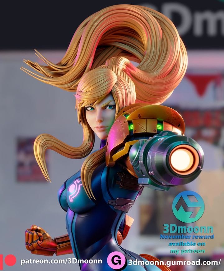 P站图纸印象馆 3Dmoonn 银河战士 萨姆斯·阿兰 3Dmoonn 银河战士 萨姆斯·阿兰