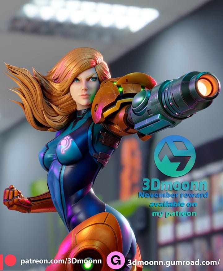 P站图纸印象馆 3Dmoonn 银河战士 萨姆斯·阿兰 3Dmoonn 银河战士 萨姆斯·阿兰