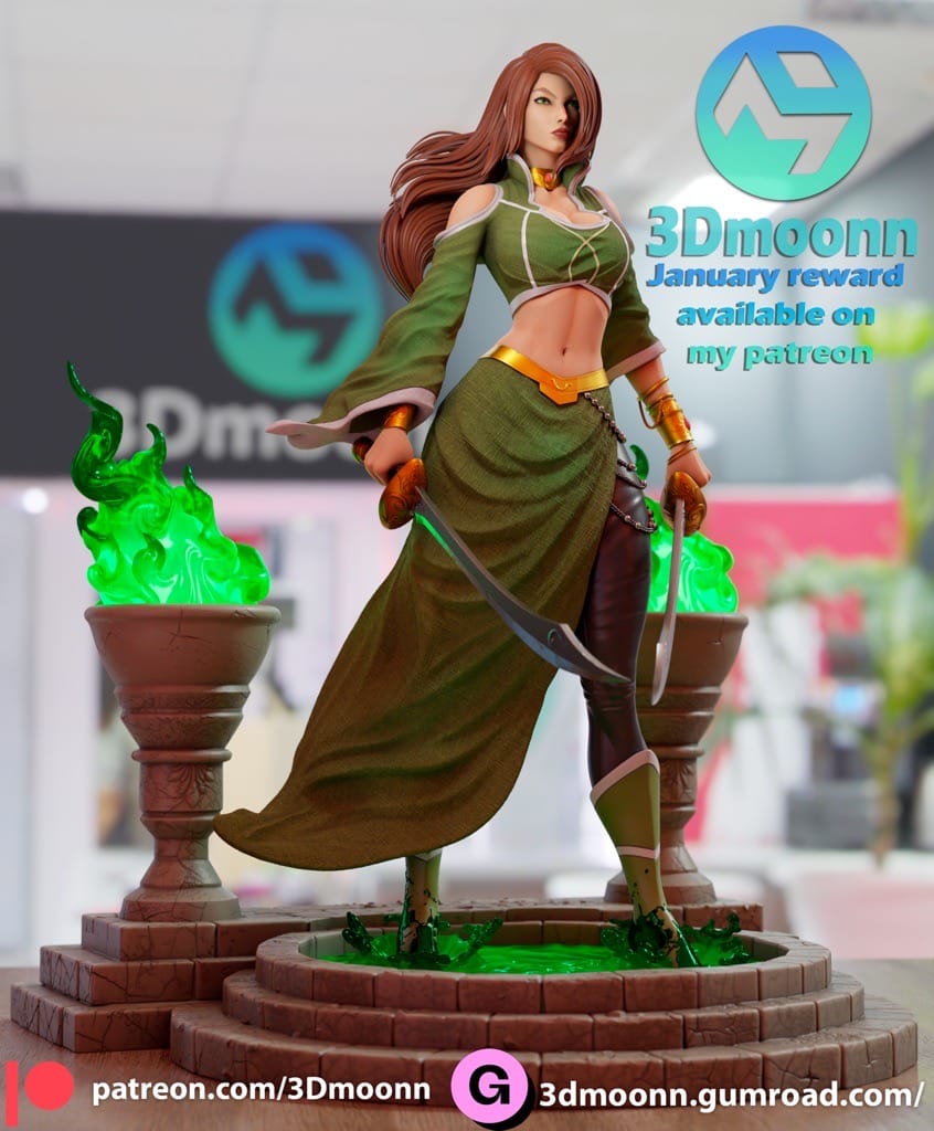 P站图纸印象馆 3Dmoonn DC漫画 塔利亚·艾尔·古尔 3Dmoonn DC漫画 塔利亚·艾尔·古尔