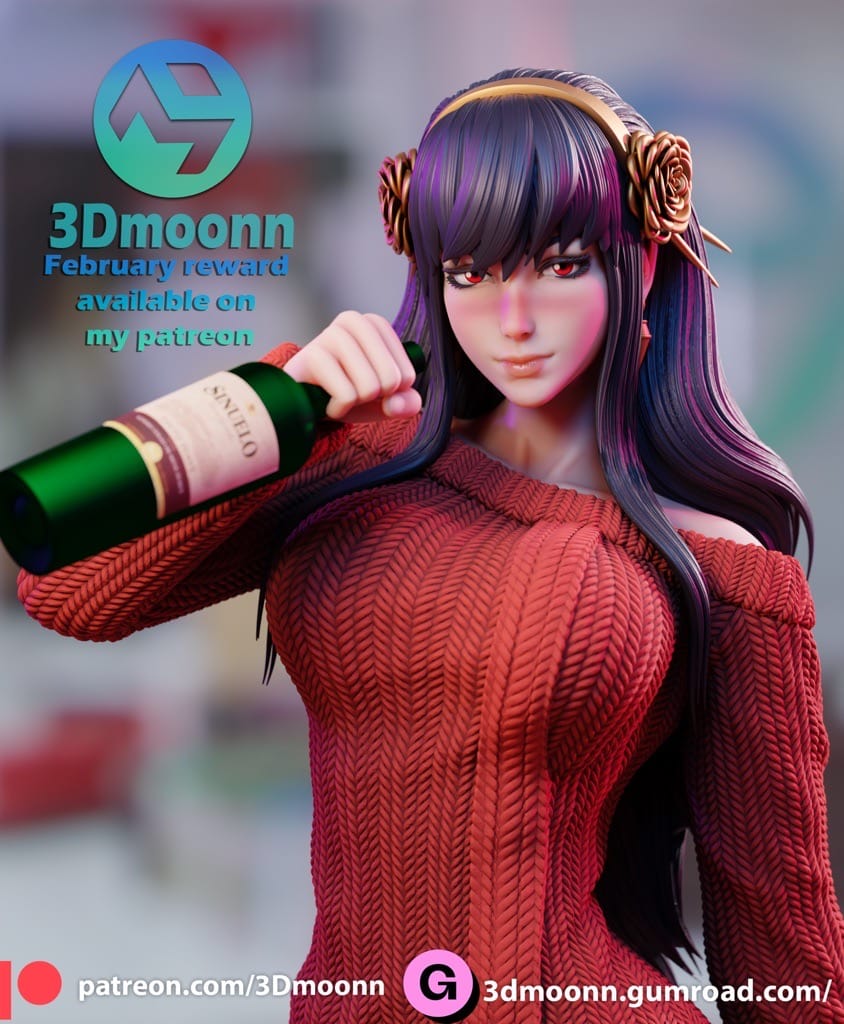 P站图纸印象馆 3Dmoonn 间谍过家家 约尔·福杰 3Dmoonn 间谍过家家 约尔·福杰