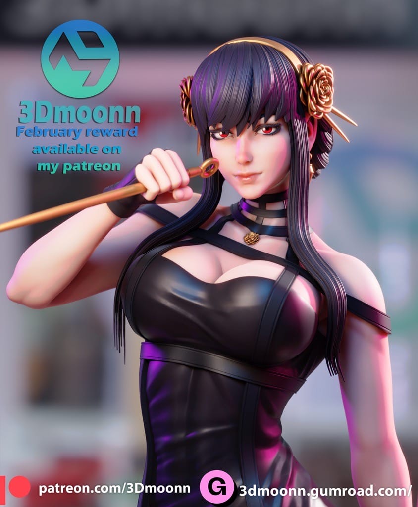 P站图纸印象馆 3Dmoonn 间谍过家家 约尔·福杰 3Dmoonn 间谍过家家 约尔·福杰