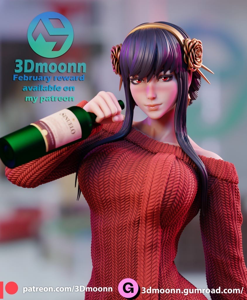 P站图纸印象馆 3Dmoonn 间谍过家家 约尔·福杰 3Dmoonn 间谍过家家 约尔·福杰