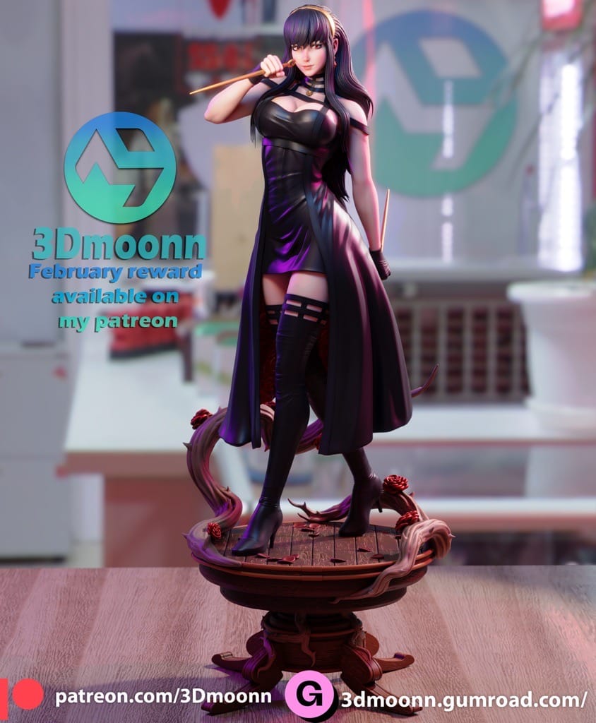 P站图纸印象馆 3Dmoonn 间谍过家家 约尔·福杰 3Dmoonn 间谍过家家 约尔·福杰