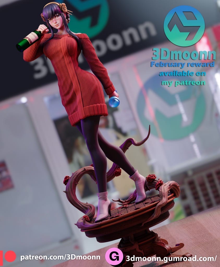 P站图纸印象馆 3Dmoonn 间谍过家家 约尔·福杰 3Dmoonn 间谍过家家 约尔·福杰