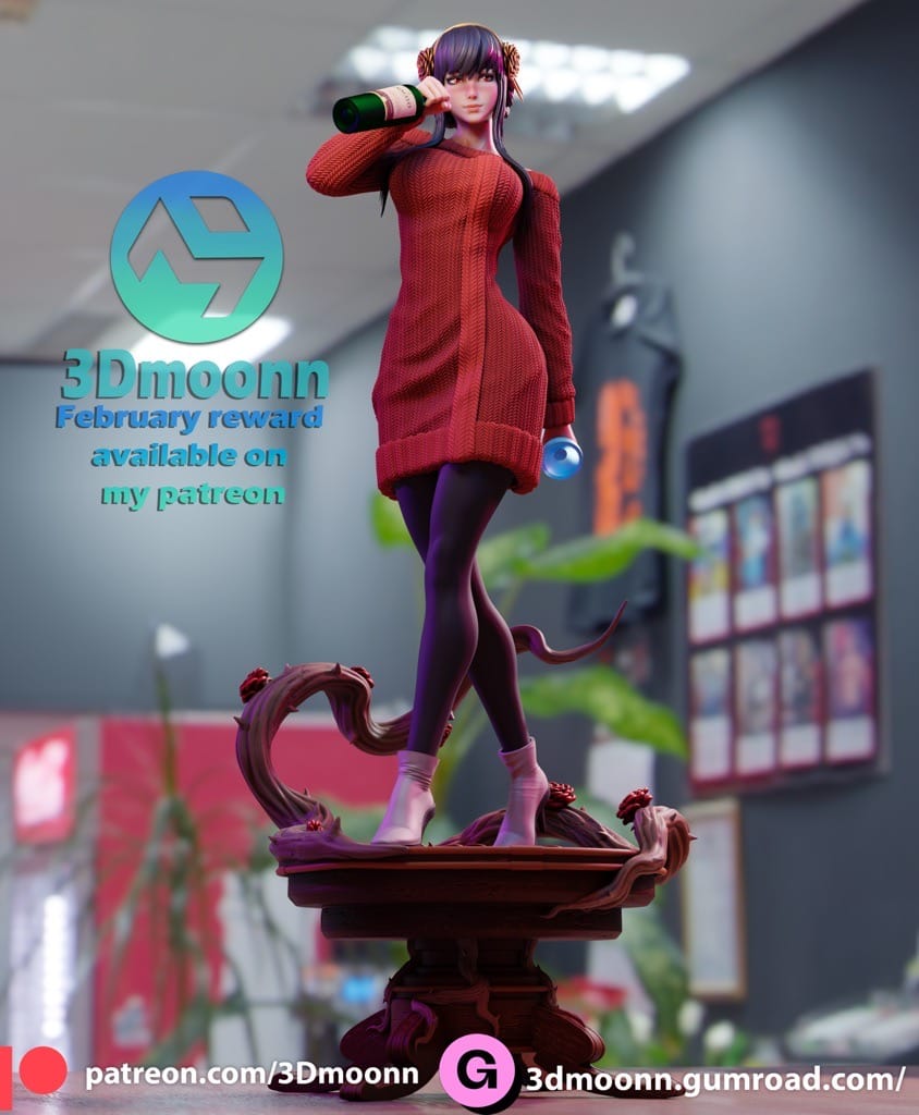 P站图纸印象馆 3Dmoonn 间谍过家家 约尔·福杰 3Dmoonn 间谍过家家 约尔·福杰