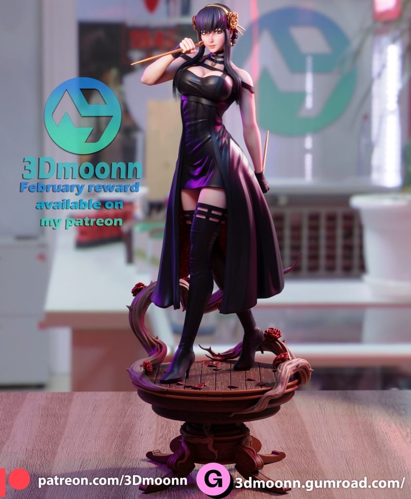 P站图纸印象馆 3Dmoonn 间谍过家家 约尔·福杰 3Dmoonn 间谍过家家 约尔·福杰