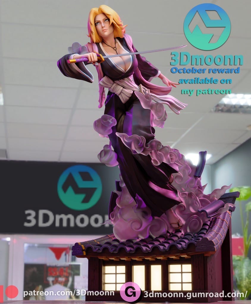 P站图纸印象馆 3Dmoonn 死神 松本乱菊 3Dmoonn 死神 松本乱菊