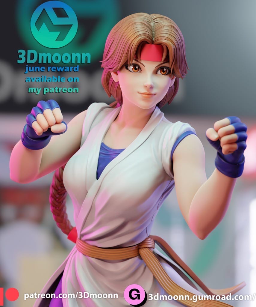P站图纸印象馆 3Dmoonn KOF 拳皇 坂崎由莉 3Dmoonn KOF 拳皇 坂崎由莉
