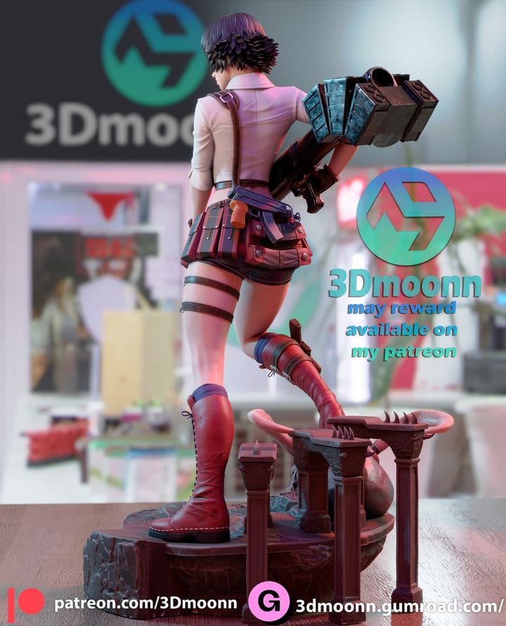 P站图纸印象馆 3Dmoonn 鬼泣 蕾蒂 3Dmoonn 鬼泣 蕾蒂