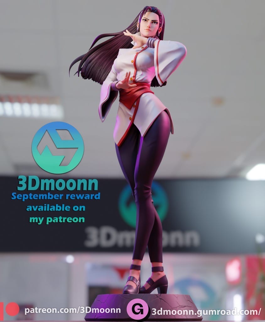 P站图纸印象馆 3Dmoonn KOF 拳皇神乐千鹤 3Dmoonn KOF 拳皇神乐千鹤