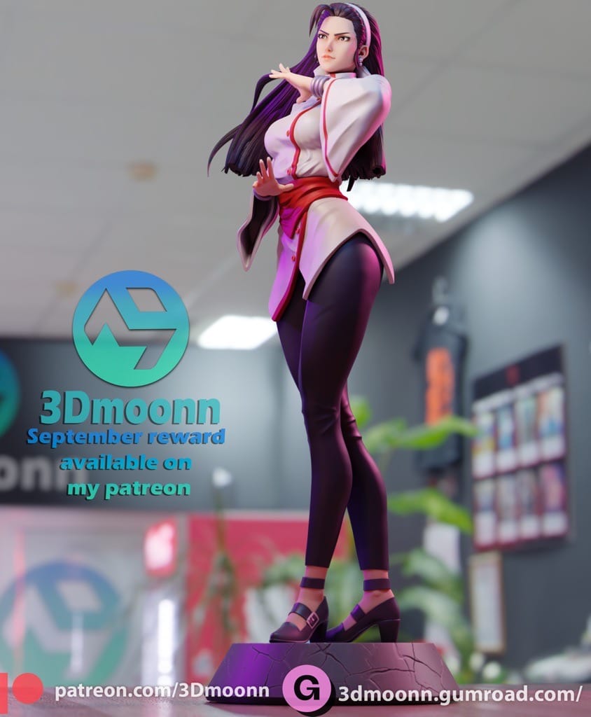 P站图纸印象馆 3Dmoonn KOF 拳皇神乐千鹤 3Dmoonn KOF 拳皇神乐千鹤